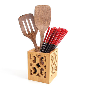 Non-stick wok spatula, unpainted, household wooden spatula with long handle, chicken wing wood spatula, creative kitchen - Product Image 4