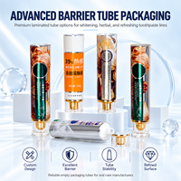 Tube d'emballage de dentifrice laminé en aluminium et plastique, conteneur vide avec bouchon à vis, logo personnalisé, impression UV, 12,7-35 mm