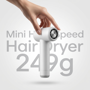 Sèche-cheveux de voyage ultra léger 249g, haute performance, faible bruit 65dB, mini sèche-cheveux ionique - Product Image 1
