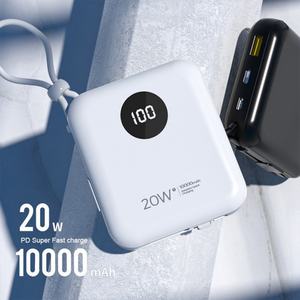 Cargador Portátil de Gran Capacidad 10000mAh, Banco de Energía con Interfaz USB, Carga Rápida, Pantalla LED, PD20W, Fuente de Alimentación Móvil - Product Image 2