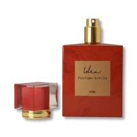 Bouteille de parfum forme personnalisée disponible emballage bouteille à rouleau en verre 10ml bouteille de parfum carrée 50ml