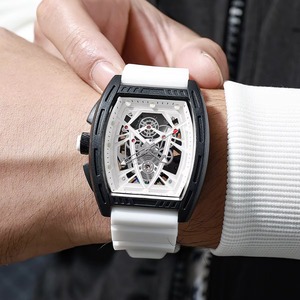 Reloj de Cuarzo de Lujo para Hombre, Esfera Hueca, Correa de Silicona, Deportivo, Casual, para Estudiantes, Compra al por Mayor - Product Image 5