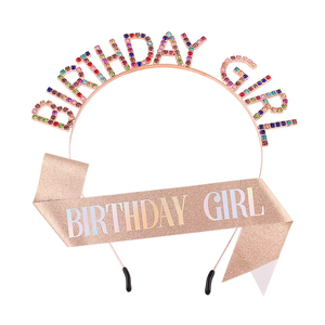 มงกุฎวันเกิด ที่คาดผมสุขสันต์วันเกิด มงกุฎเจ้าหญิงประดับเพชร ที่คาดผมสำหรับงานปาร์ตี้ ของตกแต่งสำหรับผู้หญิงและเด็กผู้หญิง - Product Image 3