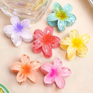 تفجيرات بلاستيكية حلوة للأطفال من Yaopo عبر الحدود دبوس شعر متدرج على شكل زهرة بيضة مشبك شعر قرش بنصف ربطة رأس - Product Image 2