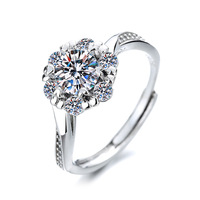 Bijoux de mode personnalisés, anneaux classiques en acier inoxydable et moissanite pour femmes et filles, à porter au quotidien