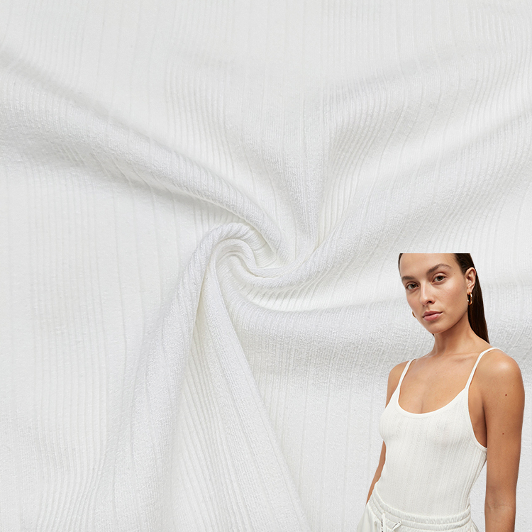 Индивидуальный дизайн, нестандартные ребристые Стрейчевые ткани для одежды, 95% вискоза, 5% спандекс, продажа трикотажных тканей в рубчик/
