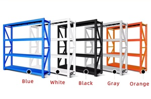 Étagères de stockage industrielles en métal pour entrepôt, rayonnages de garage à charge moyenne, unités de rayonnage en acier pour usine - Product Image 6