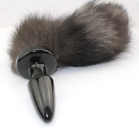 Queue de renard silicone noir Plug Anal Jouets anaux Plug Anus