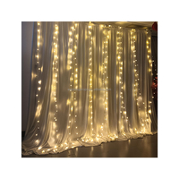 Rideaux de scène de mariage LED Bureau de réception Studio de photographie Toile de fond Hôtel Blanc Plafond en soie