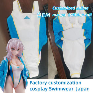 Traje de Baño <span class=keywords><strong>Bikini</strong></span> Personalizado con Logotipo, Inspirado en <span class=keywords><strong>Anime</strong></span>, OEM, Spandex, Nailon, para Playa - Product Image 2