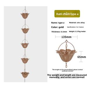 Cadena de Lluvia de Hierro y Zinc de Lujo Sunsbuild, Tendencia en Decoración para Balcones y Jardines - Product Image 2