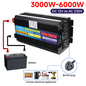 Lvyuan 3000W 6000W hai ổ cắm xe điện chuyển đổi 12V 24V DC 110V 220V 240V AC sửa đổi Sine Wave điện biến tần - Product Image 4