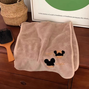 Serviette <span class=keywords><strong>de</strong></span> <span class=keywords><strong>Bain</strong></span> Carrée en Polaire Corail Douce, Absorbante et à Séchage Rapide, Motif <span class=keywords><strong>Mickey</strong></span> Mouse, pour Couple, Usage Domestique, Série Commerce Extérieur - Product Image 3