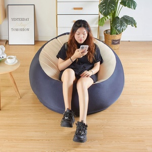 Trong Nhà Vòng Duy Nhất Hiện Đại Thảm Túi Đậu Ghế Các Nhà Sản Xuất Bán Buôn Vải Đàn Hồi Bọt Đầy Mềm Lười Biếng Sofa - Product Image 2