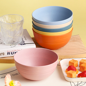 Không Thể Phá Vỡ Tái Sử Dụng Ngũ Cốc Bát Rơm Lúa Mì Bát Bán Buôn Trọng Lượng Nhẹ Cho Phở Súp Snack Salad Trái Cây Bát Đặt - Product Image 2