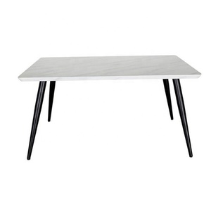 Muestra libre barato casa muebles de MDF de madera de lujo moderno mesa de <span class=keywords><strong>comedor</strong></span> con patas de Metal - Product Image 2