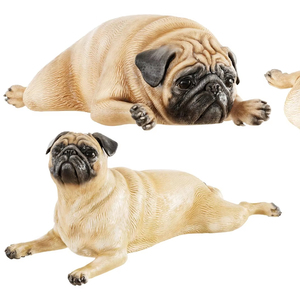 Estatuilla decorativa <span class=keywords><strong>de</strong></span> poliresina personalizada <span class=keywords><strong>de</strong></span> dos Pugs en una pose divertida - Product Image 1