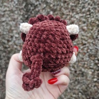 Vente Flash : Poupée de vache des Highlands en crochet faite à la main, mini-poupée animale en crochet super douce pour cadeaux de bébé, porte-clés mignon en peluche tricotée en forme de vache