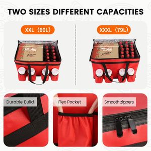 Bolsas Térmicas Grandes con Portavasos, Bolsa de Catering para Alimentos, Bolsa de Reparto de Alimentos Aislada con 4 Portavasos - Product Image 4
