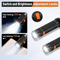 Lampe de cou détachable rechargeable à LED, intensité réglable, pour étude et travail, base magnétique, mains libres, utilisation facile, portable, 500LM, lumière froide, IP44