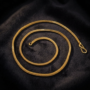 Wholesale 14K 18K 24K Micro Gold <b>Snake</b> Link Chain Necklace, Fashion Chain, Brass Chain, Modern Chain Design, <b>Snake</b> Style Chain. - Product Image 1
