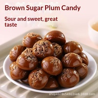 Bonbons chinois en vrac, vente en gros, prune au sucre brun, bonbons pour mariage, bonbons durs sucrés, nougat aux fruits de qualité supérieure, collation pour enfants, 500g
