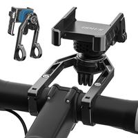 China Menyediakan ODIER Universal Bicycle 1s Lock & Release Handlebar 2-in-1 Aluminium Alloy Anti-shock Bike Mobile Phone Holder