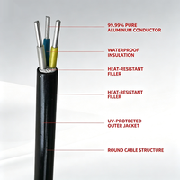 Câble d'alimentation en aluminium XLPE, norme IEC 60502, certifié ISO CE, gaine en PVC pour réseau de distribution d'énergie industrielle souterrain
