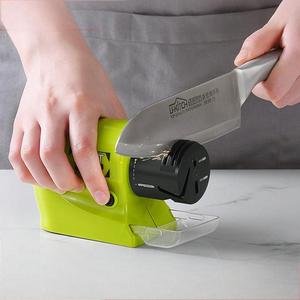 Kit Affilacoltelli da Cucina con <span class=keywords><strong>Pietra</strong></span> Abrasiva Staccabile, Affilatore Manuale a Rullo con Diamante - Product Image 2