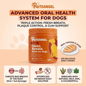 Masticables para el Cuidado Bucal de <span class=keywords><strong>Perros</strong></span>, Suplemento para el Control del Sarro y la Placa con Extracto de Té Verde, 120 Unidades, Marca Privada - Product Image 1