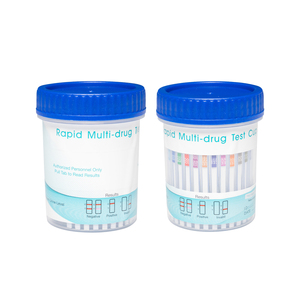 Vaso de Prueba de <span class=keywords><strong>Drogas</strong></span> Personalizado con Logotipo, de 10 Paneles, Tipo T, para Pruebas de COC/BAR/AMP/MET/THC/OPI/PCP/MDMA/MTD/BZO DOA - Product Image 1