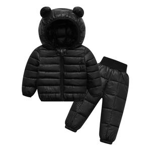 Ensembles de vêtements pour bébés filles et garçons 2026, deux pièces, veste à capuche et pantalon en duvet de neige, polyester/coton, <span class=keywords><strong>12</strong></span>-18 <span class=keywords><strong>mois</strong></span>, hiver - Product Image 3