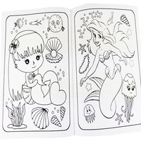 Livre de coloriage personnalisé et confortable sur le thème des sirènes, livre d'activités de dessin et de peinture, livre à couverture souple pour enfants