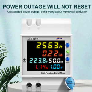 Medidor de Voltaje y Amperaje Monofásico JIUJI D52-2066 para Riel DIN, Multímetro Digital, Contador de Energía Eléctrica 40-300V AC 100A - Product Image 4