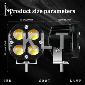 Fabricant et fournisseur <span class=keywords><strong>KLT</strong></span>, phare antibrouillard à faisceau spot 38w, blanc et jaune, LED, pour moto tout-terrain - Product Image 4