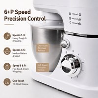 Robot pâtissier multifonctionnel de grande capacité pour usage domestique, design populaire, 8L