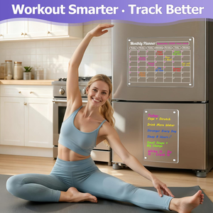 Pizarra Magnética Acrílica Transparente para Refrigerador, Fácil de Limpiar, para Organización de Menús en Cocina y Hogar - Product Image 3