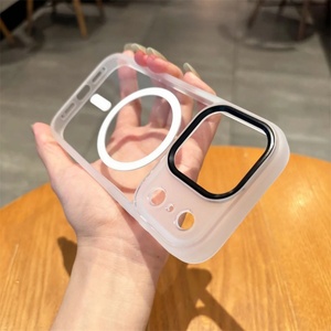 เคสโทรศัพท์กันกระแทกแบบแม่เหล็ก HD อะคริลิกใส ปุ่มโลหะ สำหรับ iPhone 17 Air 16 15 14 13 12 Pro Max Plus 16E - Product Image 5