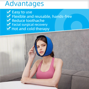 Face Ice Pack for Wisdom Teeth Jaw Head and Chin Reusable Hot Cold <strong>Gel</strong> Packs with 4 Hot Cold Therapy <strong>Gel</strong> Packs - Product Image 6