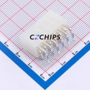DLL-5569-12AW Wire-to-Board Pin Header Bent Lead Through Hole,P=4.2mm Connector 2x6P 4.2mm Right Angle Insert 12P - Product Image 2