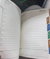 Agenda Diaria y Mensual 2027, Cuaderno de Planificación Premium de Cuero PU, Encuadernación Cosida, A5, 320 Páginas, Bloc de Notas para Regalos Corporativos