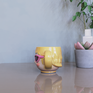 Nhà Máy Bán buôn độc đáo tùy chỉnh 3D phim hoạt hình thiết kế drinkware hợp thời trang phim hoạt hình IP nhân vật cup mát cô gái với kính mát Cốc gốm - Product Image 4