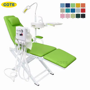Sedia odontoiatrica portatile pieghevole unità Mobile + unità dentale portatile turbina sedia con luce di funzionamento lampada sputoon e vassoio - Product Image 1