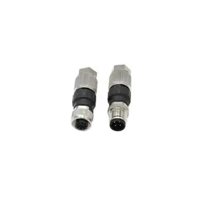 Electronic Connector Connector M12 4pin A Coded Piercing Male Female Plug Metal Tail IDC Plug Connector