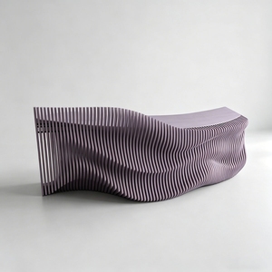 Fiberglass Front Desk Custom Size Luxury Modern Reception Counter Factory Oem Odm Artistic Shape Reception Desk - Product Image 6