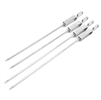 Brochettes de barbecue professionnelles en acier inoxydable robuste, lot de 6, antiadhésives, résistantes à la chaleur, faciles à nettoyer pour griller légumes et viandes
