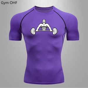 Unique Design High Performance Breathable Quick Dry Eco-Friendly Men Rash Guard Customized Logo Printed Solid Color - Product Image 4