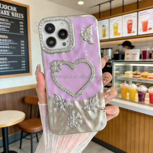 Coque arrière antichoc papillon pour <span class=keywords><strong>MOTO</strong></span> E15 G05 G35 G04 G24, étui de téléphone portable en silicone pailleté plaqué - Product Image 4