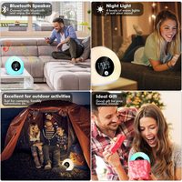 Réveil numérique intelligent moderne en ABS avec LED, fonction snooze, lumière du lever du soleil, contrôle par interrupteur, piles incluses, 5V, certifié ROHS, pour enfants et adultes