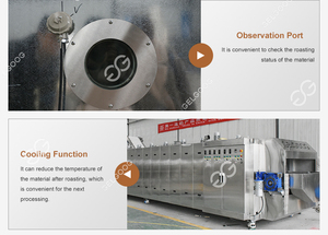 เครื่องคั่วเมล็ดโกโก้อัตโนมัติคุณภาพสูง เครื่องคั่วโกโก้อุตสาหกรรม เครื่องคั่วเมล็ด<span class=keywords><strong>มะม่วง</strong></span>หิมพานต์ระบบแม่เหล็กไฟฟ้า สายการผลิต - Product Image 2